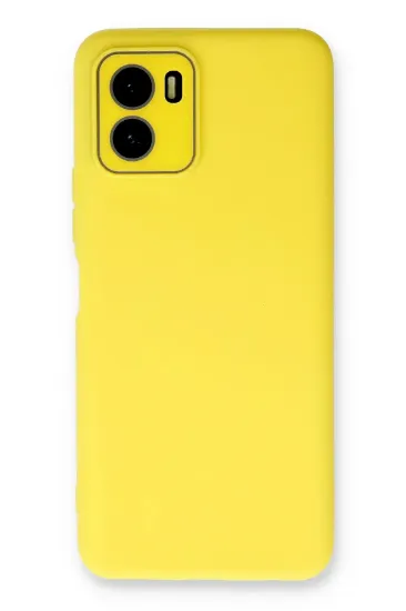 Newface Vivo Y15S Kılıf Lansman Glass Kapak - Sarı resmi