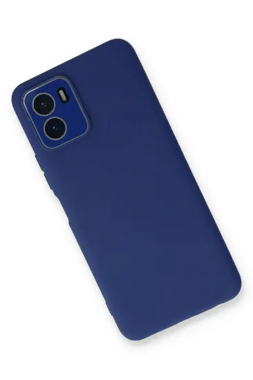 Newface Vivo Y15S Kılıf Lansman Glass Kapak - Sky Blue resmi