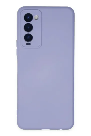 Newface Tecno Camon 18 Kılıf Nano içi Kadife Silikon - Lila resmi