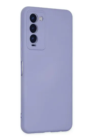 Newface Tecno Camon 18 Kılıf Nano içi Kadife Silikon - Lila resmi