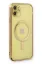 Newface iPhone 12 Kılıf Magneticsafe Lazer Silikon - Gold resmi
