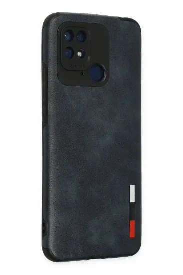 Newface Xiaomi Redmi 10C Kılıf Loop Deri Silikon - Lacivert resmi