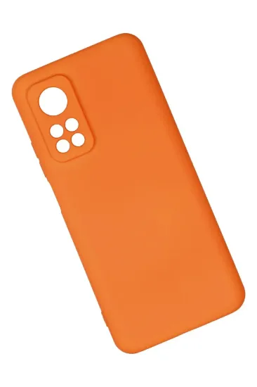 Newface Xiaomi Mi 10T Kılıf Nano içi Kadife Silikon - Turuncu resmi