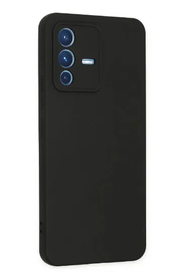 Newface Vivo V23 5G Kılıf Nano içi Kadife Silikon - Siyah resmi