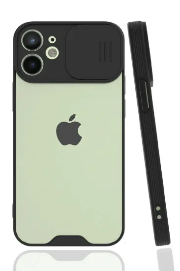 Newface iPhone 12 Mini Kılıf Platin Kamera Koruma Silikon - Siyah resmi