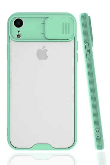 Newface iPhone XR Kılıf Platin Kamera Koruma Silikon - Açık Yeşil resmi