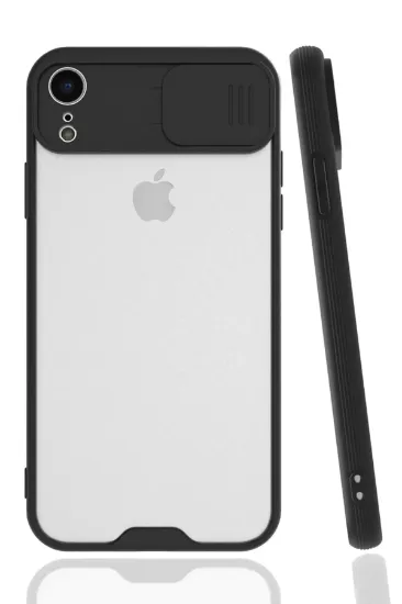 Newface iPhone XR Kılıf Platin Kamera Koruma Silikon - Siyah resmi