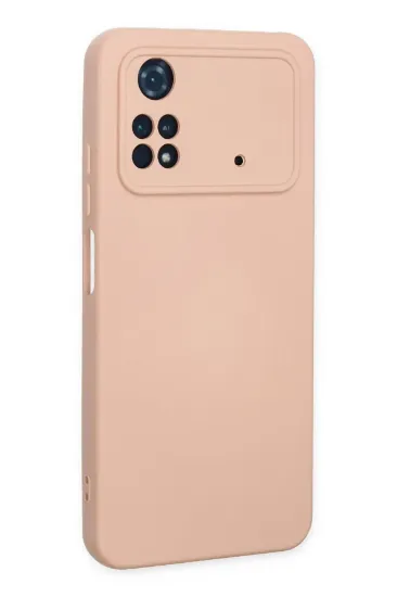 Newface Xiaomi Poco M4 Pro 4G Kılıf Nano içi Kadife Silikon - Pudra resmi
