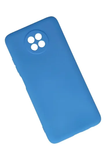 Newface Xiaomi Redmi Note 9 5G Kılıf Nano içi Kadife Silikon - Mavi resmi