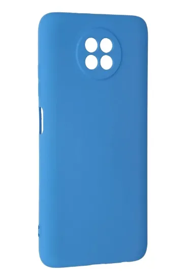Newface Xiaomi Redmi Note 9 5G Kılıf Nano içi Kadife Silikon - Mavi resmi