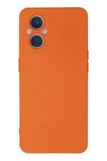 Newface Oppo Reno 7 Lite Kılıf Nano içi Kadife Silikon - Turuncu resmi