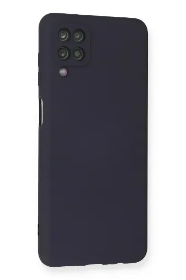 Newface Samsung Galaxy A12 Kılıf Nano içi Kadife Silikon - Lacivert resmi