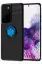 Newface Samsung Galaxy S21 Ultra Kılıf Range Yüzüklü Silikon - Siyah-Mavi resmi