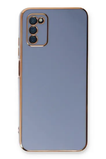 Newface Samsung Galaxy A03S Kılıf Volet Silikon - Mavi resmi