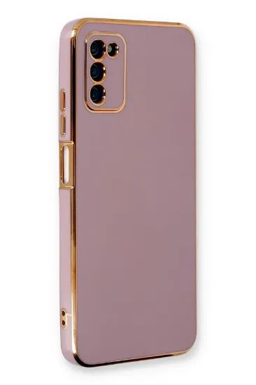 Newface Samsung Galaxy A03S Kılıf Volet Silikon - Mor resmi