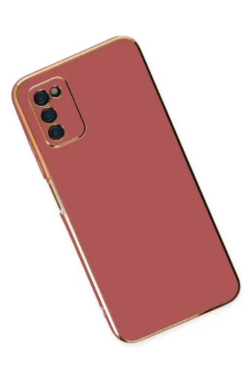 Newface Samsung Galaxy A03S Kılıf Volet Silikon - Kırmızı resmi