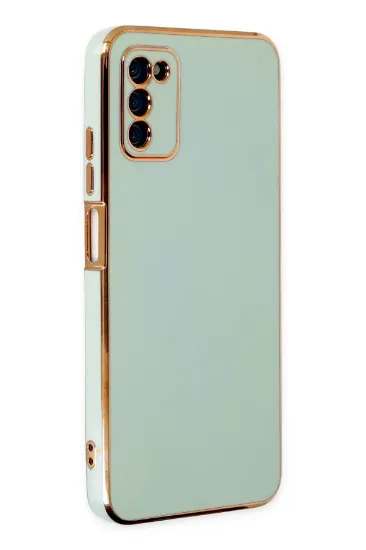 Newface Samsung Galaxy A03S Kılıf Volet Silikon - Açık Yeşil resmi
