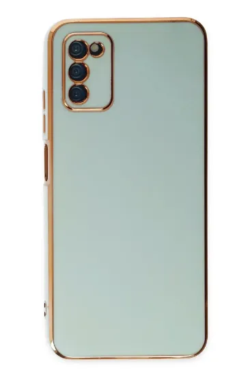 Newface Samsung Galaxy A03S Kılıf Volet Silikon - Açık Yeşil resmi