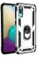 Newface Samsung Galaxy A02 Kılıf Sofya Yüzüklü Silikon Kapak - Gümüş resmi