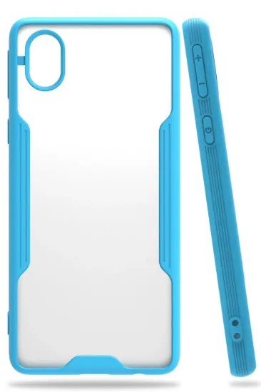 Newface Samsung Galaxy A01 Core Kılıf Platin Silikon - Mavi resmi
