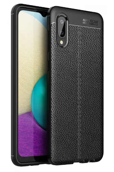 Newface Samsung Galaxy A02 Kılıf Auto Focus Kapak - Siyah resmi