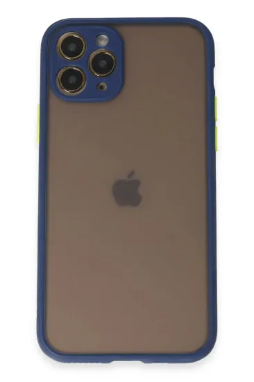 Newface iPhone 11 Pro Kılıf Montreal Silikon Kapak - Lacivert resmi