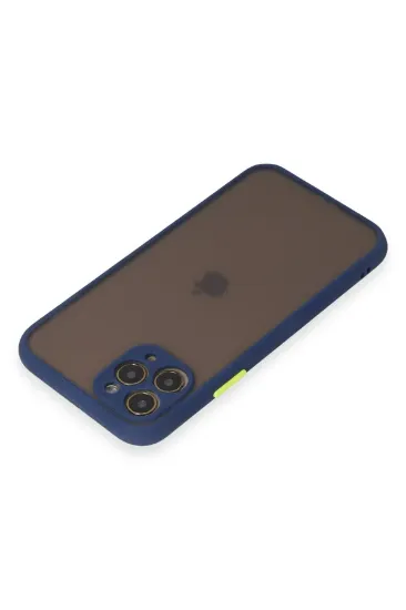 Newface iPhone 11 Pro Kılıf Montreal Silikon Kapak - Lacivert resmi