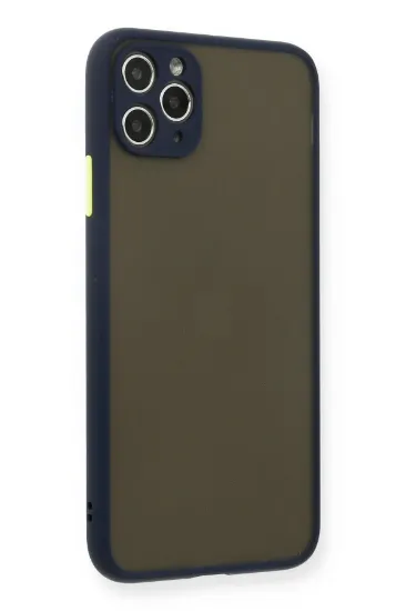Newface iPhone 11 Pro Max Kılıf Montreal Silikon Kapak - Lacivert resmi