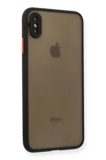Newface iPhone X Kılıf Montreal Silikon Kapak - Siyah resmi
