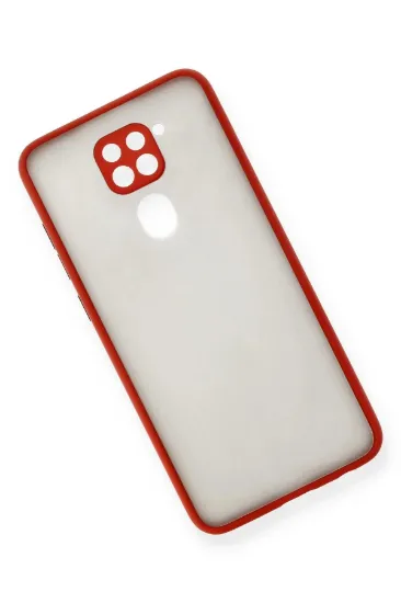 Newface Xiaomi Redmi Note 9 Kılıf Montreal Silikon Kapak - Kırmızı resmi