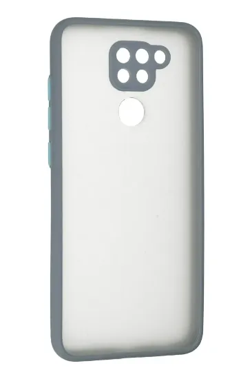 Newface Xiaomi Redmi Note 9 Kılıf Montreal Silikon Kapak - Gri resmi