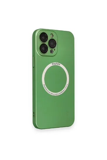 Newface iPhone 13 Pro Kılıf Jack Magneticsafe Lens Silikon - Yeşil resmi