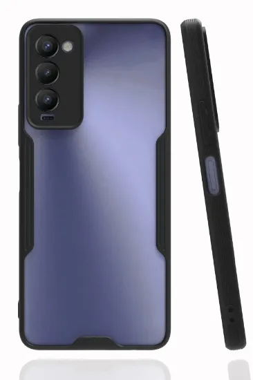 Newface Tecno Camon 18 Kılıf Platin Silikon - Siyah resmi