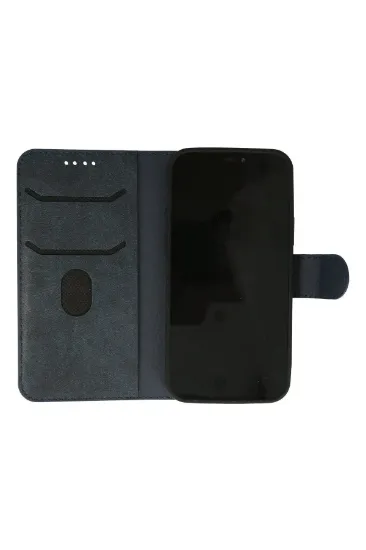 Newface iPhone 12 Kılıf Trend S Plus Kapaklı Kılıf - Lacivert resmi