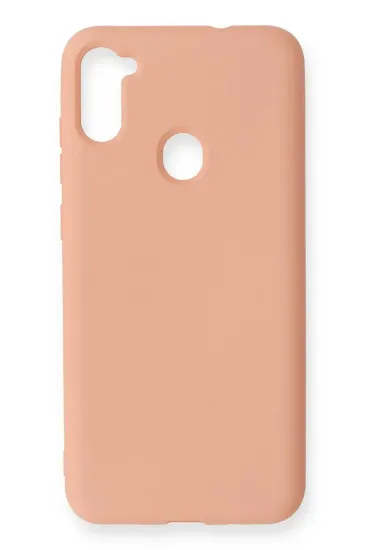 Newface Samsung Galaxy A11 Kılıf Nano içi Kadife Silikon - Pudra resmi