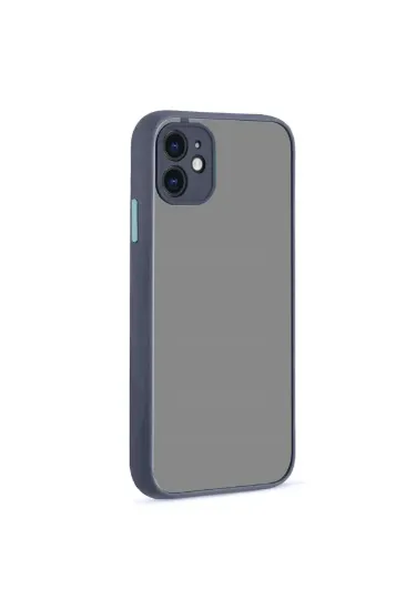 Newface iPhone 12 Kılıf Montreal Silikon Kapak - Gri resmi