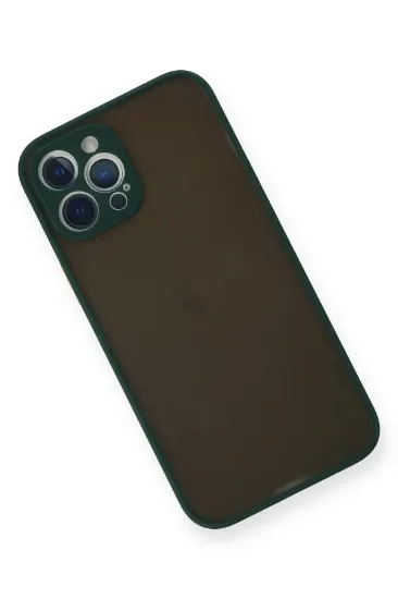 Newface iPhone 12 Pro Max Kılıf Montreal Silikon Kapak - Yeşil resmi