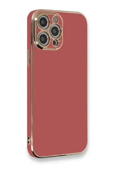 Newface iPhone 12 Pro Max Kılıf Volet Silikon - Kırmızı resmi
