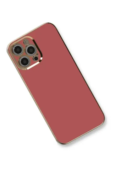 Newface iPhone 12 Pro Max Kılıf Volet Silikon - Kırmızı resmi