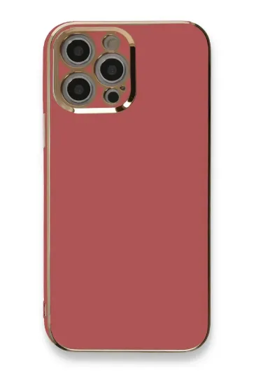 Newface iPhone 12 Pro Max Kılıf Volet Silikon - Kırmızı resmi