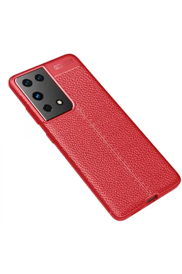 Newface Samsung Galaxy S21 Ultra Kılıf Auto Focus Kapak - Kırmızı resmi