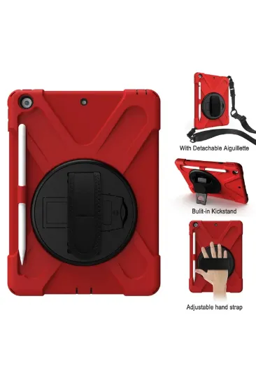 Newface iPad 10.2 (7.nesil) Kılıf Amazing Tablet Kapak - Kırmızı resmi