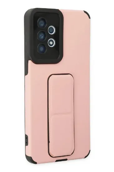 Newface Samsung Galaxy A33 5G Kılıf Mega Standlı Silikon - Pudra resmi