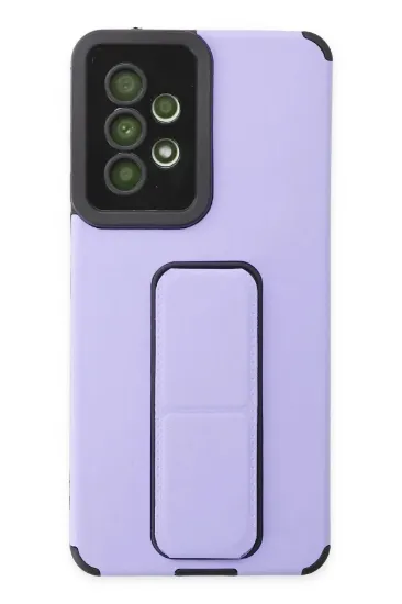 Newface Samsung Galaxy A53 5G Kılıf Mega Standlı Silikon - Lila resmi
