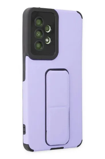 Newface Samsung Galaxy A53 5G Kılıf Mega Standlı Silikon - Lila resmi