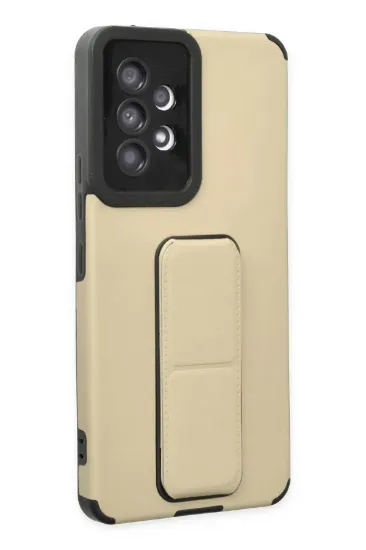 Newface Samsung Galaxy A53 5G Kılıf Mega Standlı Silikon - Gold resmi