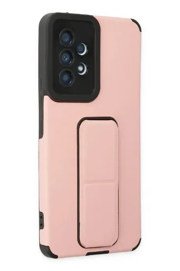 Newface Samsung Galaxy A53 5G Kılıf Mega Standlı Silikon - Pudra resmi
