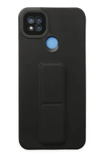 Newface Xiaomi Redmi 9C Kılıf Mega Standlı Silikon - Siyah resmi