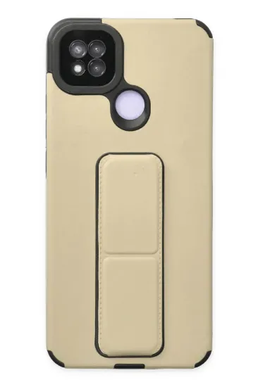 Newface Xiaomi Redmi 9C Kılıf Mega Standlı Silikon - Gold resmi