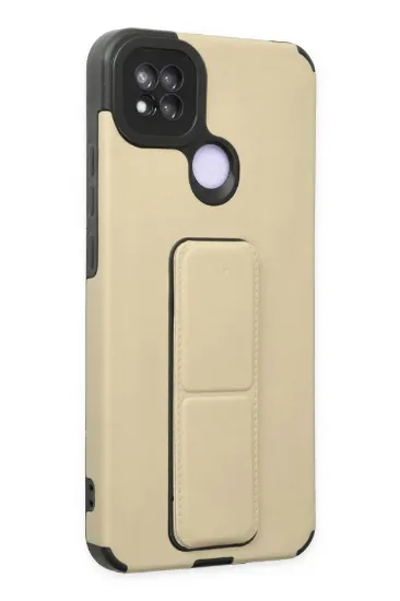 Newface Xiaomi Redmi 9C Kılıf Mega Standlı Silikon - Gold resmi